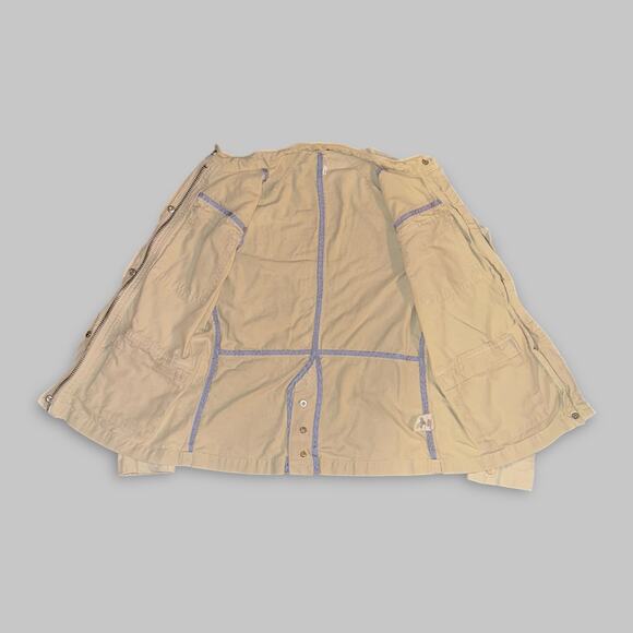 Free People Utility Military-Style Beige Cotton Jacket – Women’s Small - Picture 3 of 5